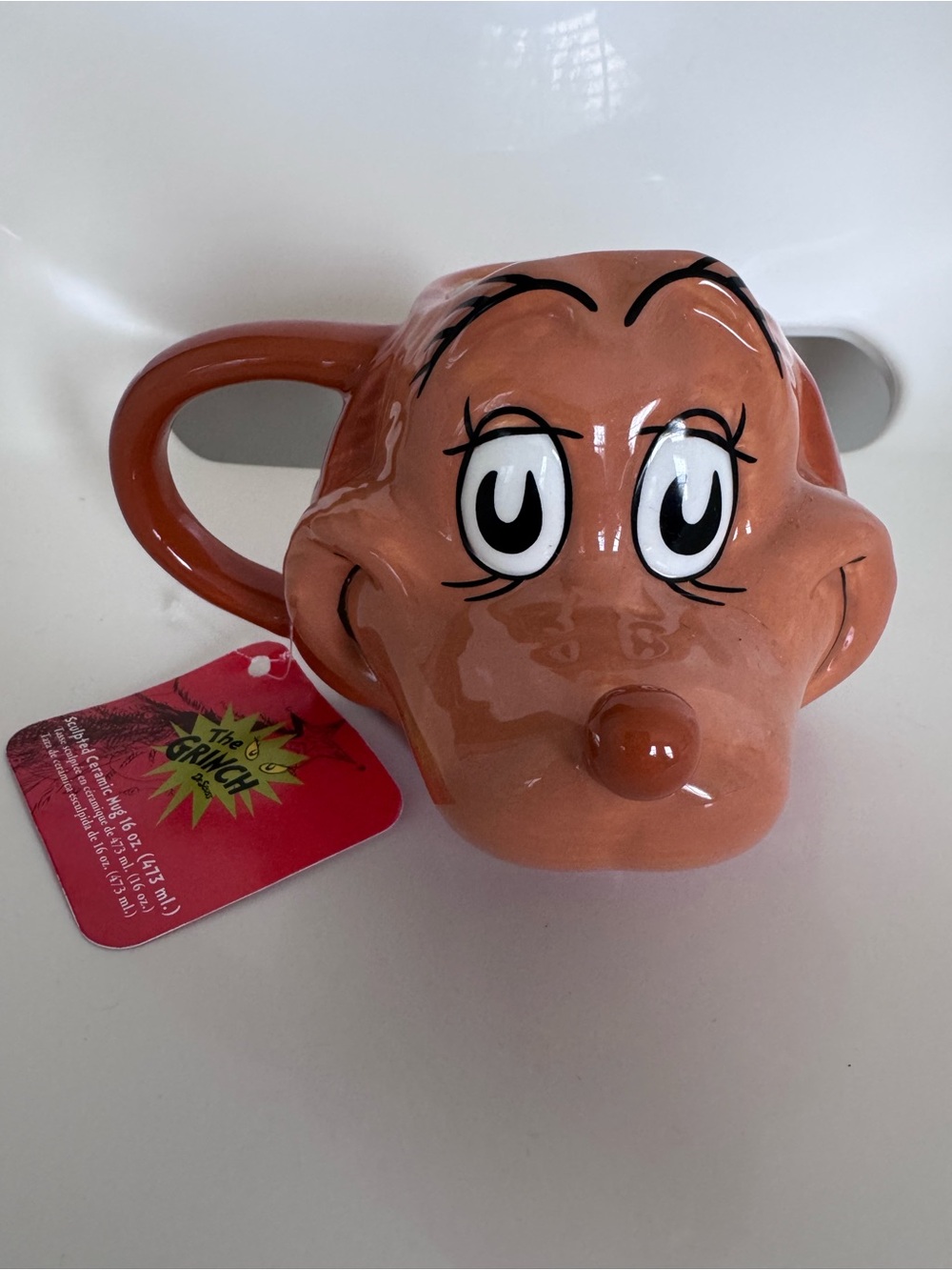 NWT Dr. Seuss The Grinch Christmas Max Dog 3D Sculpted Mug 16oz Ceramic Coffee